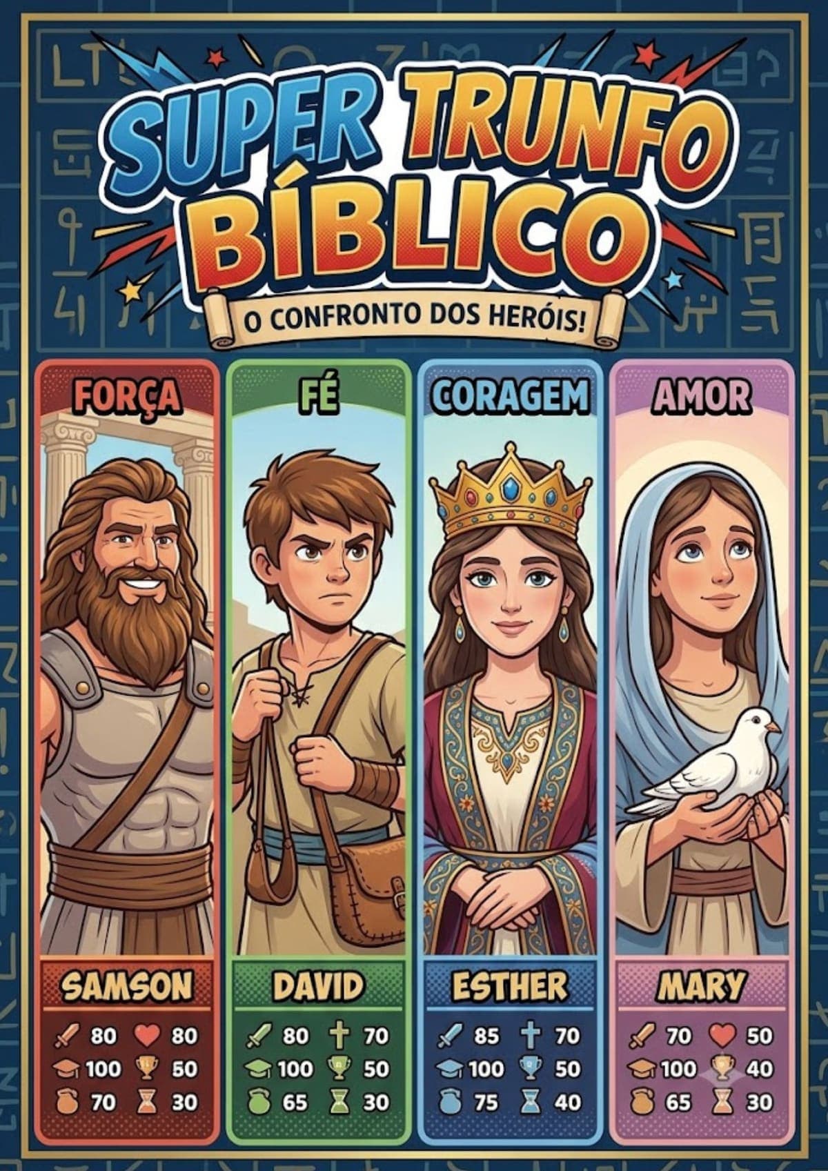 Super Trunfo Bíblico - O Confronto dos Heróis